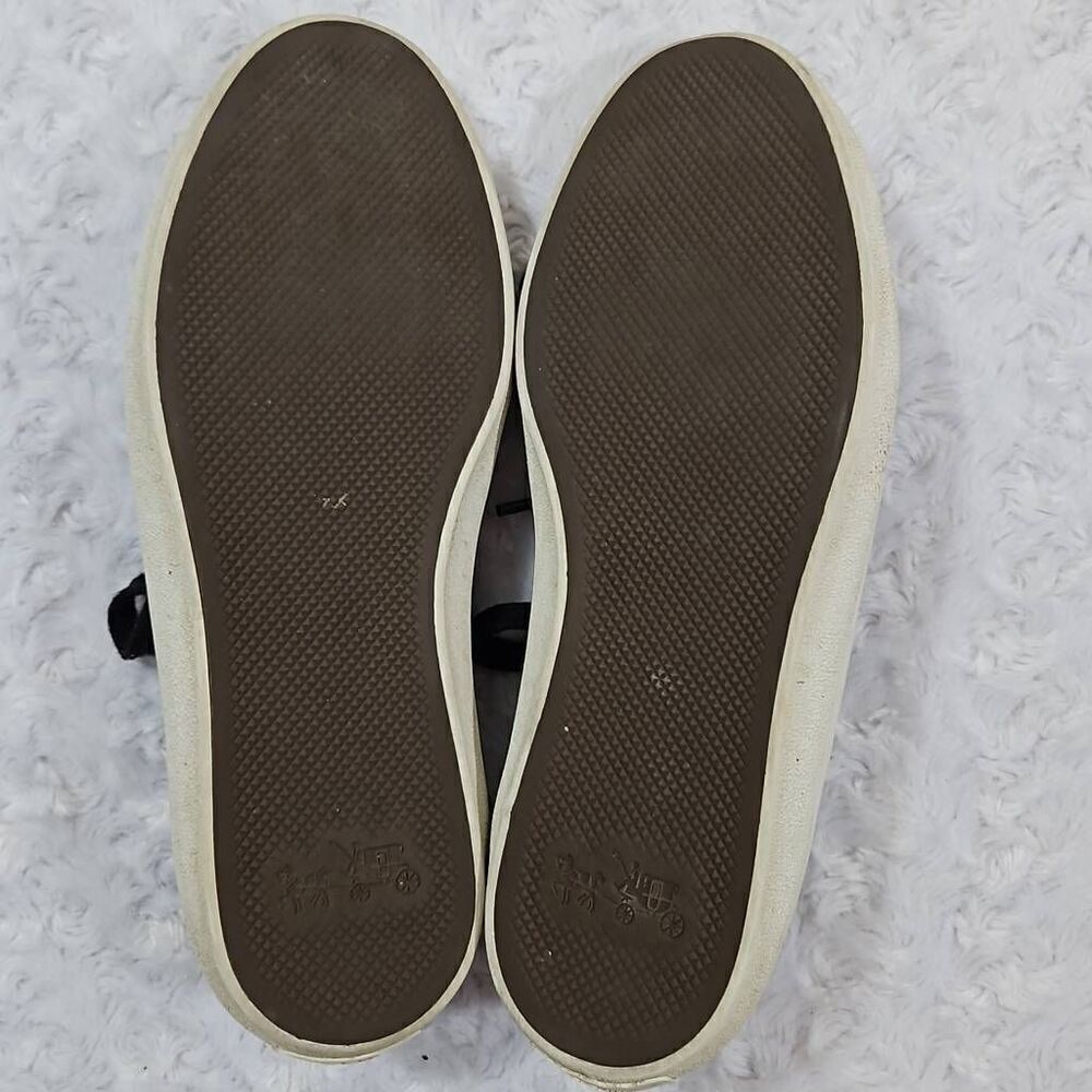 Coach Empire Low Top Signature Logo Sneakers Womens 7.5 Black Gray Canvas Shoes - Picture 4 of 9